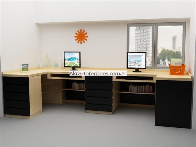 escritorios de oficinas, muebles a medida para oficinas, bibliotecas de oficina